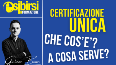 CERTIFICAZIONE UNICA COOPERATIVA ESIBIRSI