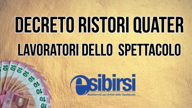 decreto Ristori quater lavoratori dello spettacolo