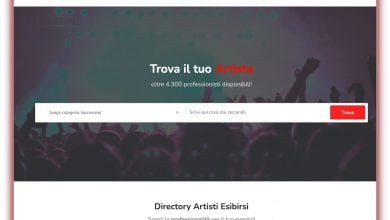 Schermata Directory Artisti