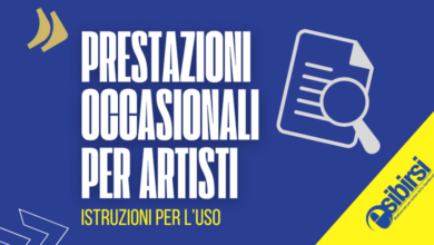PRESTAZIONI OCCASIONALI PER ARTISTI