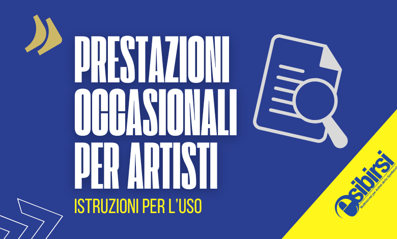 PRESTAZIONI OCCASIONALI PER ARTISTI