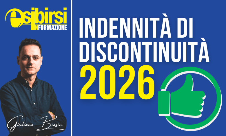 Indennità di discontinuità 2026